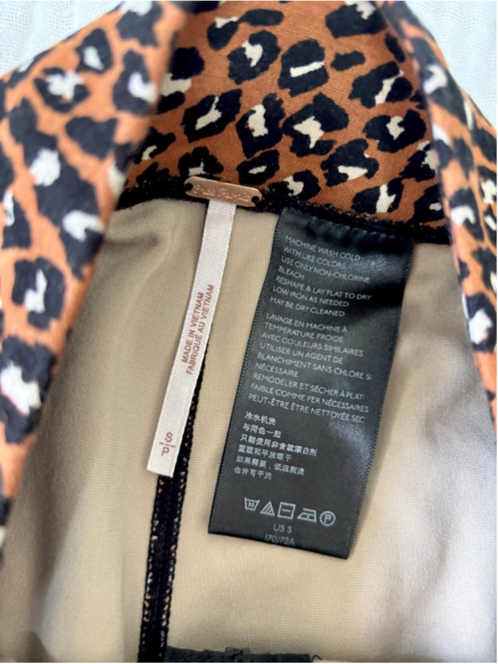 Women's Free People Brown Black Leopard Print Bike Shorts S Rayon - Picture 3 of 10